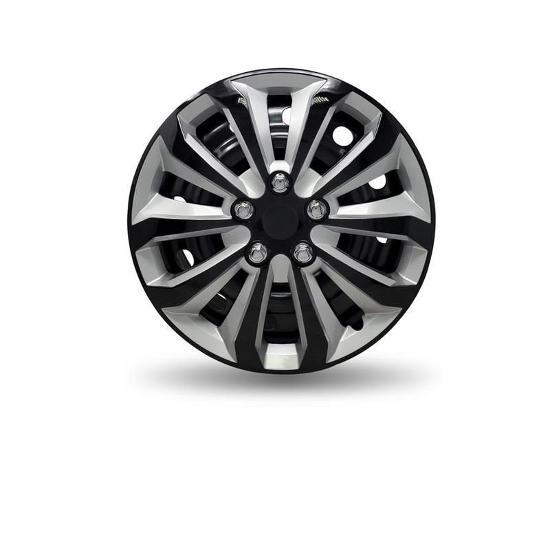 Image Black and Silver 14'' Wheel Cover Set